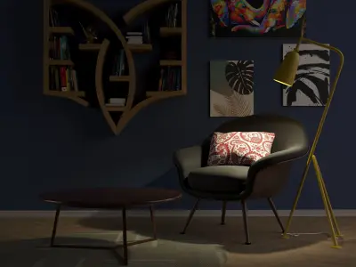 Living Room Interior 3D model order