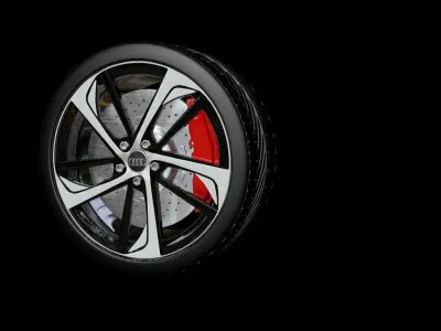 2019 Audi S-line sedan wheel  3D model