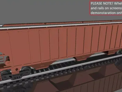 Trinity Rail 3-bay 57 ft Covered Hopper printable in H0 Scale 3D print model