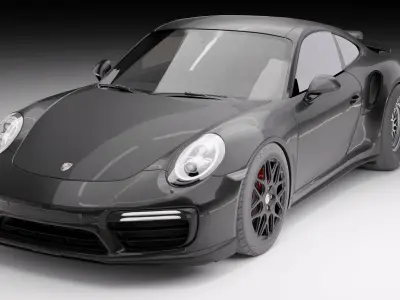 Porsche 911 Turbo S Drag Racing 3D Model 3D model