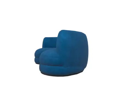 Polo Curve Sofa Low-poly 3D model