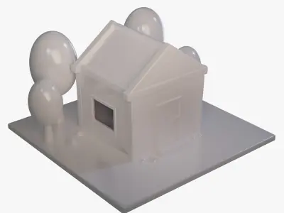 Tabletop House Model 3D print model