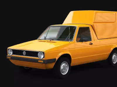 VW Caddy MK1 Kombi 3D model