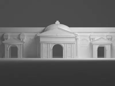 English Facade 3D model get