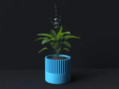 Botanical Bliss - 3D Printable Set of 6 Exquisite Flower Pots 3D print model