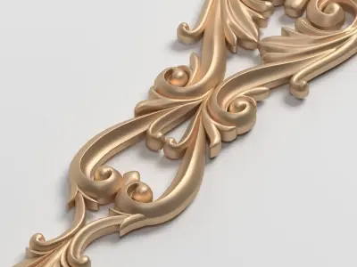 3D Model Carved Decor Element 3D print model