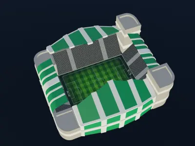 Football Stadium - Celtic Low-poly 3D model