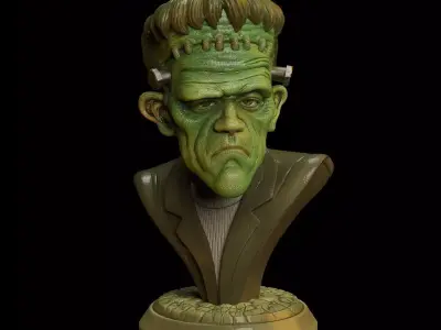 Frankensteins Monster Stylized Cartoon 3D Printable Model 3D print model