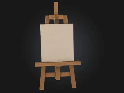 Blank Canvas  Minimalist Art Prop Model for Studio 3D model