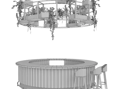 Restaurant Bar 15 3D model