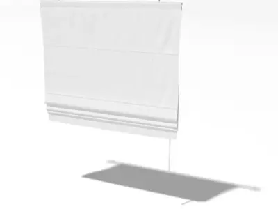 White Modern Hanging With Rod 3D model