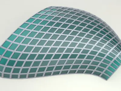 Large structure frame with windows architecture engineering 3D model