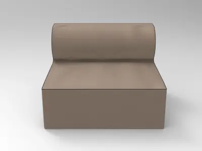 Polk Sofa Low-poly 3D model
