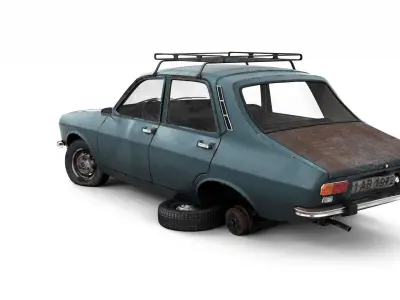 Rusty Dacia 1300 3D model