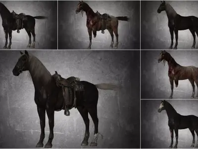 Horse - Pack 02 - 6 MODEL 3D model