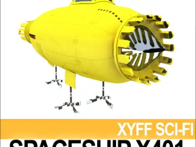 Spaceship X401 3D model