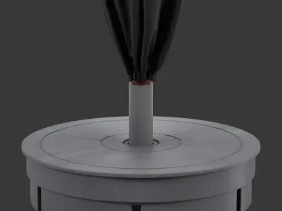 Umbrella outdoor folded IKEA Betso Lindoja 3D model