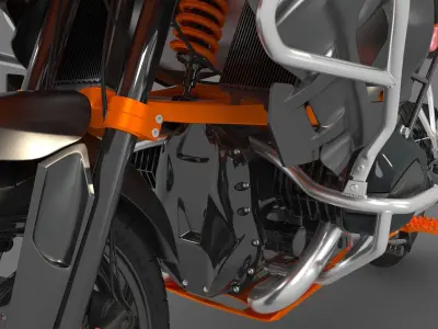 Motorcycle Enduro R1200GS Adventure 2014 3D model