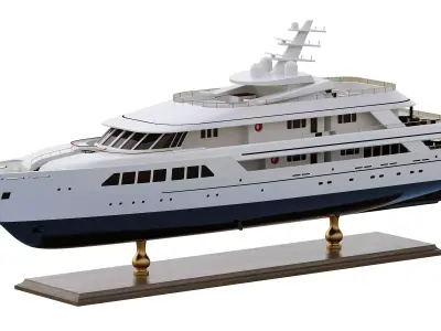 Wooden Model Boat Ship 3D model