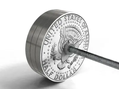 Dollar burbell 3D model