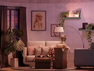  Luna the Scholarly Cat Girl  Low-poly 3D model