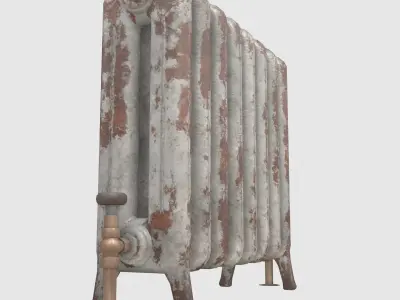 Game-ready rusty radiator - Unity - HDRP - UE4  Low-poly 3D model