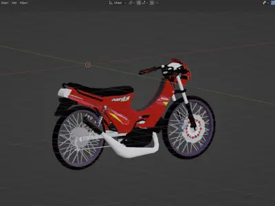 Honda nova 110 Low-poly 3D model