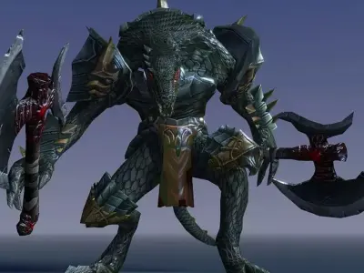 Lizardman Monster 3D Animated model 3D model