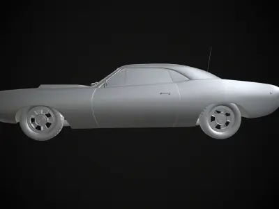 Dodge Charger 68 Low-poly 3D model
