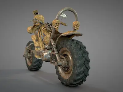Dirty Skull Bike 3D model
