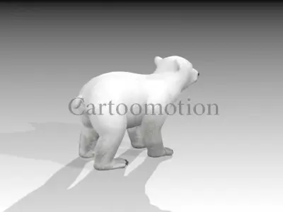 polar bear baby 2 Low-poly 3D model