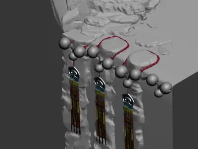 Dali Duan - Buddhist Falls Decorations 3D model