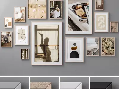 Photo Frames Set  86 3D model