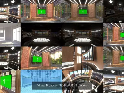 Virtual Broadcast Studio Vol3 3D Model Collection