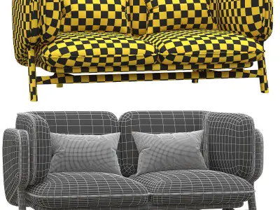 Modren take on italian furniture desing 3d model Low-poly 3D model