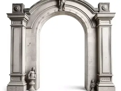 Classic Stone Arch model pack Low-poly 3D model