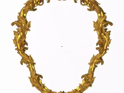 Carved Picture Frame 3D model 8