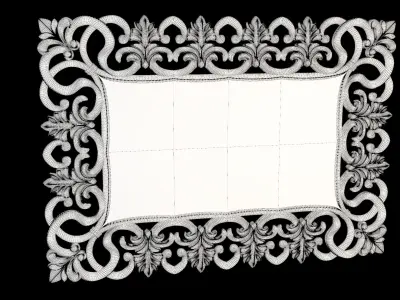Mirror Italian Baroque big 3D model