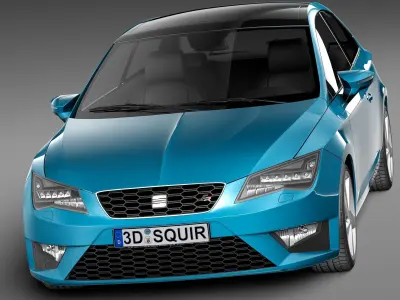 Seat Leon SC 2014 3-door 3D model