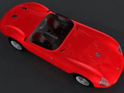 Maserati 300s Low-poly 3D model
