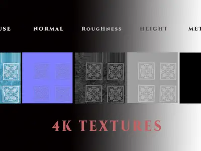 Luxury Floor - Marble Tiles 02 Low-poly 3D model