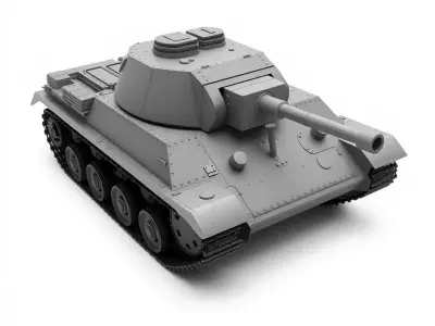 Gray Armored Tank model pack Low-poly 3D model