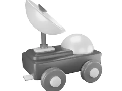 Space Car Low-poly 3D model