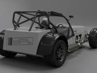 Caterham R300 Superlight 2009 Low-poly 3D model