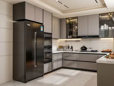 Kitchen Modern interior  0048 3D model