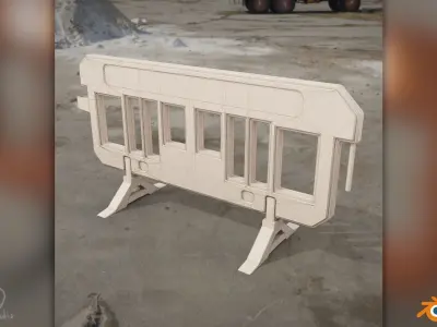 Fence Barricade Pack 3D model