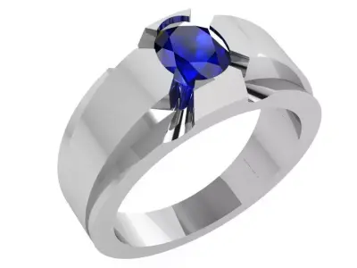 Oval Cut Ring 4314 3D print model