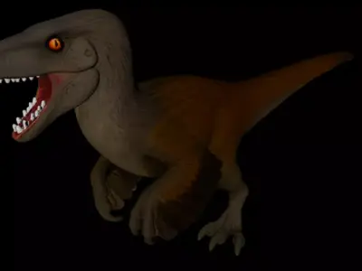 Velociraptor 3D Model High Quality Dinosaur Creature Low-poly 3D model