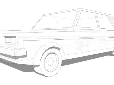 Funny Simple Car 3D model