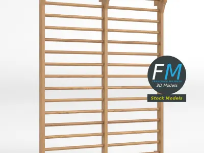 Double Swedish ladder 2 3D model